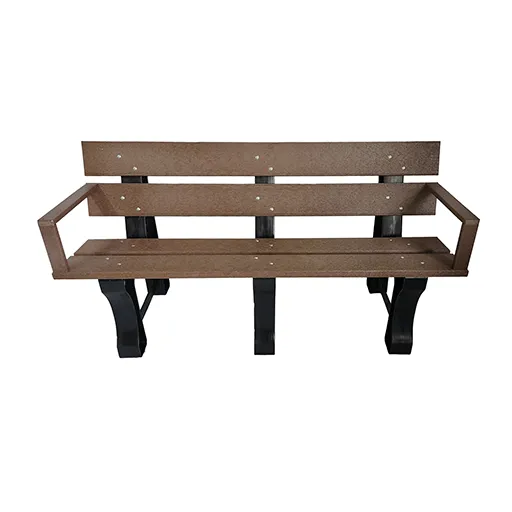 Banco de jardim com apoio de braços para áreas externas