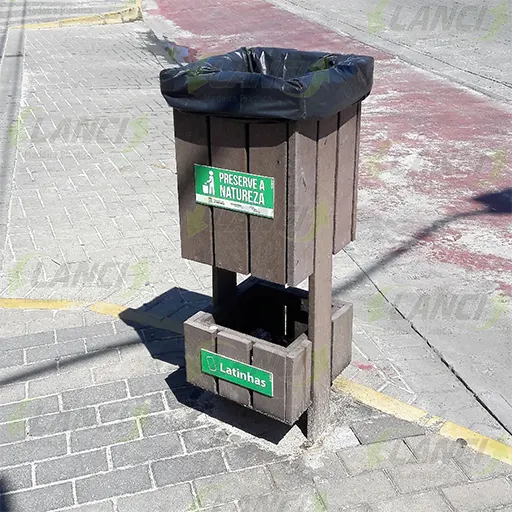 Lixeira urbana para áreas externas
