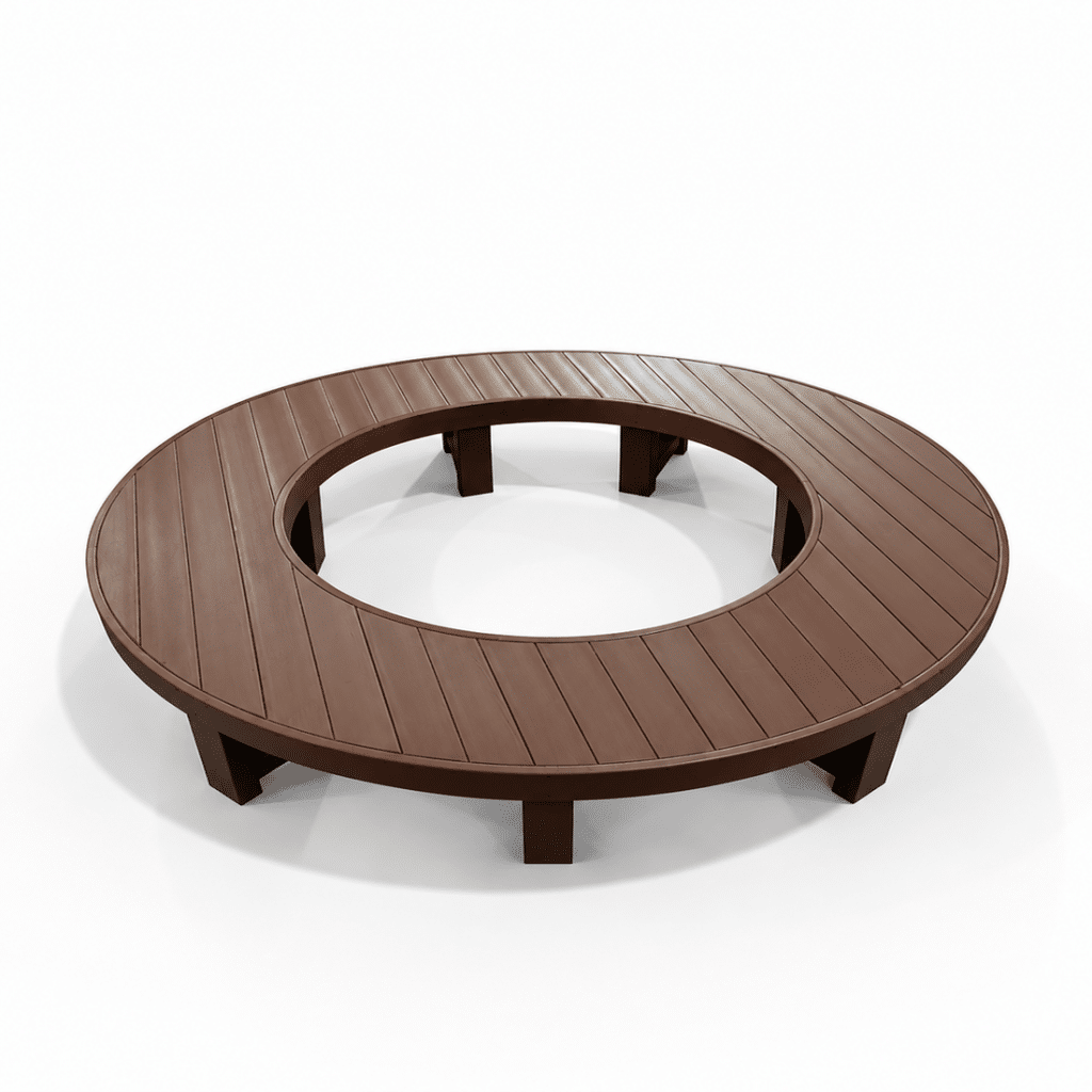 Banco Circular (Anel) Para Jardins e Árvores